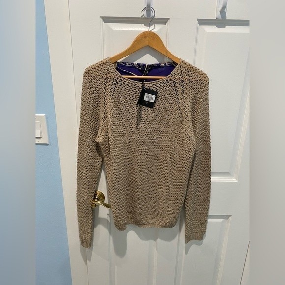 Maison Coupe Sweaters - NEW Maison Coupe Women Open Knit Sweater, Long Sleeve Tribal Pattern, Size M